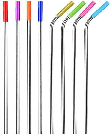U-K Silicon Tips Cover for Stainless Steel Straws 6 mm 8Pcs Multi- Colors Soft Food Grade Silicone Straws Nozzles Reusable Cover for 1/ 4'' Wide Straws Practical & Popular - Buy Online on GoSupps.com