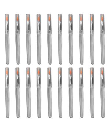 20pcs Makeup Brush with Cover Lip Balm Brush Makeup Use Lipstick Brush Lip Brush with Lid Lip Mask Brush Resin Lip Brush Eyeshadow Applicator Cosmetic Lipstick Brush Lip Makeup Pen