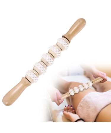 Fascia roll wood massage roller wooden fascia rod wood massage roller back fascia roller for relaxing the leg back and neck muscles lymphatic drainage fat loss and body shape gua Sha massage