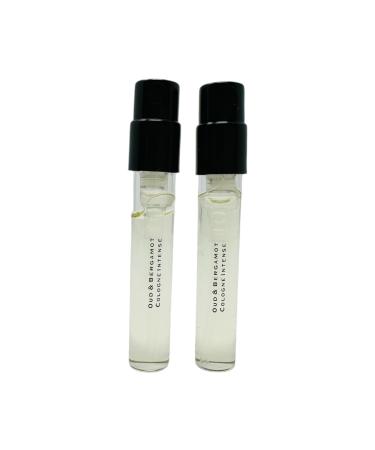 2 J.Malone's Oud & Bergamot Cologne Intense Spray Sample Vial 0.05 fl.oz./ 1.5ml each
