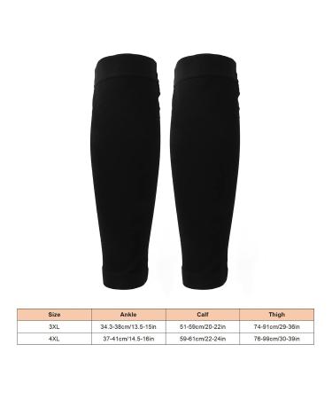 Footless Compression Stockings 15-21 mmHg | Skin-Friendly Breathable | Ideal for Running Cycling Travel (3XL) - Shop Internationally - Buy Online on GoSupps.com