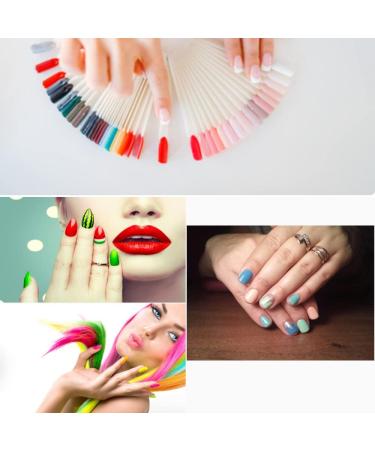 24 Pcs Transparent Nail Swatches Sticks - Nail Polish Display Board for Beginners and Professionals - Buy Online on GoSupps.com