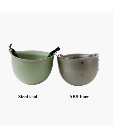 AMSUER WWII US Military Steel M1 Helmet Replica Field Green Large - Ideal for Cosplay and Army Outdoor Games - Buy Online on GoSupps.com
