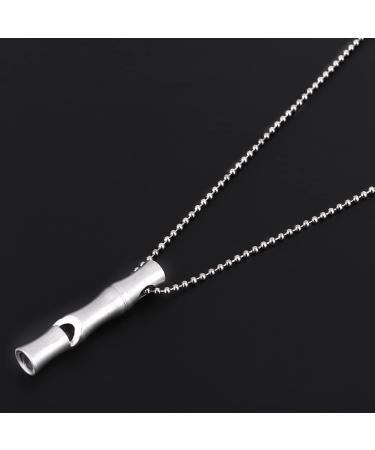 Outdoor pipe stainless steel pipe whistle trill whistle signal pipe with a collar Camping Survival High Decibel Emergency Whistles for help