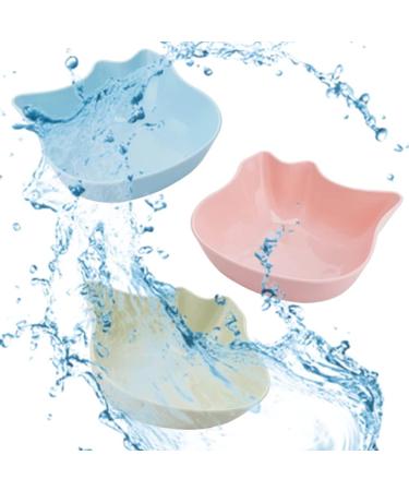 3 Pcs Cat Feeding Bowls Anti Slip Multipurpose Cat Food Bowls Plastic & Cute Pet Bowl Cat Dish for Wet Food and Water Cat Bowls for Indoor Cats Kittens Puppies (Three color A cat's paw) Three color A cat's paw - Buy Online on GoSupps.com
