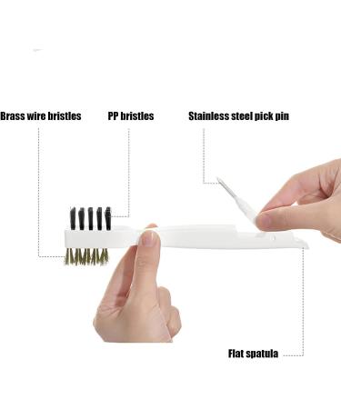 Kitchen Brush Scraper Tool - Cooktop Scraper Grease Removal Scrubber Rust Cleaner Scraper Bathroom Scrubber Cleaning Tool Stove Brass Brush Sink Crevice Brush for Home Foccar - Buy Online on GoSupps.com