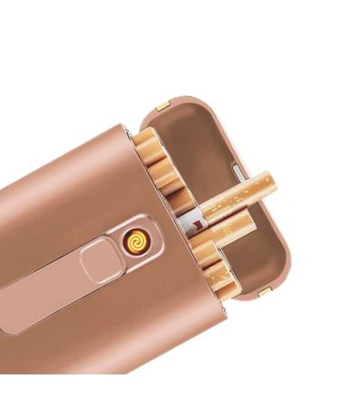 Cigarette Case with Lighter Cigarettes Box 20 pcs Regular Cigarettes Portable King Size Cigarettes USB Lighters 2 in 1 Rechargeable Flameless Windproof Electric Lighter Candle Accessories - Buy Online on GoSupps.com