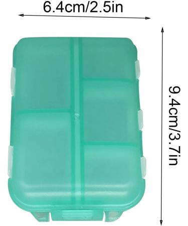Travel Pill Organizer Box - Foldable Personal Daily Pill Case with 10 Grids Travel Pill Holder for Vitaming Fish Oils Green - Buy Online on GoSupps.com