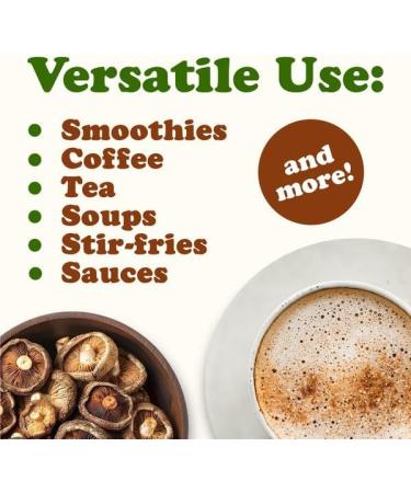 Food to Live Shiitake Mushroom Powder 6 Ounces Finely Ground from Premium Dried Shiitake Kosher Vegan Bulk 6 Ounce (Pack of 1) - Buy Online on GoSupps.com