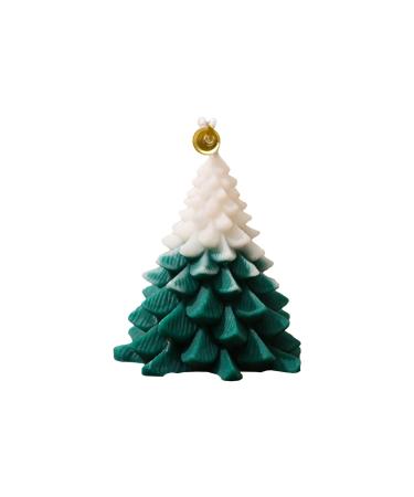 Christmas Tree Aroma Candle Christmas Tree Scented Candle Ornament Christmas Tree Gifts Set Scented Candle Aroma Candle for Christmas Gifts Birthday Gifts Decoration (Green)