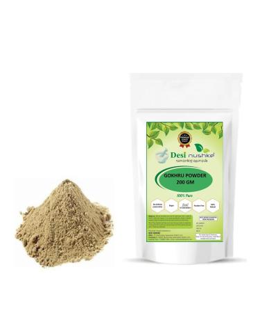 Gokshura Powder | 200 gm | Tribulus Terrestris Powder | Gokharu | Bada Gokhru Powder | 7.05 Oz