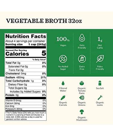 Kettle & Fire Organic Vegetable Broth 32 oz - Nourishing Plant-Based Soup Base - Buy Online on GoSupps.com