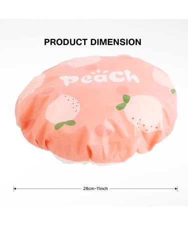 Reusable Waterproof Fruit Shower Cap for Women - Pink Green - Buy Online on GoSupps.com