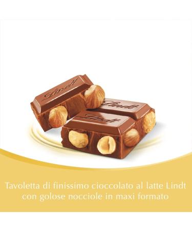 Lindt - Swiss Premium Chocolate Bar - Milk Chocolate Hazelnuts - 300G - Pack of 2 - Buy Online on GoSupps.com