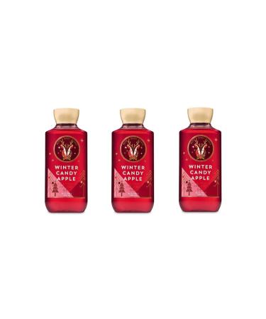 Bath & Body Works Winter Candy Apple Shea & Vitamin E Shower Gel 10oz each - 2018 Edition - Lot of 3