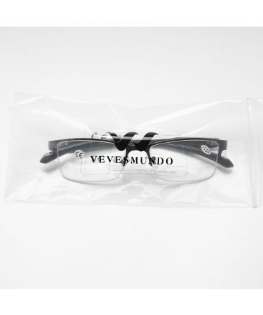 Vevesmundo Men's Sporty Rectangular Reading Glasses Set - Blue Light Filter +1.0 to +4.0 | 3 Pieces - Buy Online on GoSupps.com