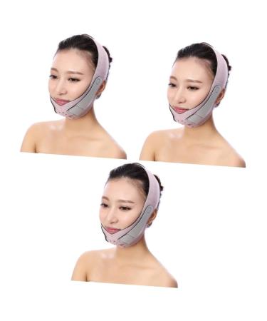 FRCOLOR 3 Pcs Mentonni res Jugulaire En N opr ne Masque De Lifting Du Visage V Line Facial Masque De Cou En Forme De V Visage Mince Masseter Mentonni re V Visage Mince Visage Mx3pcs rosex3pcs