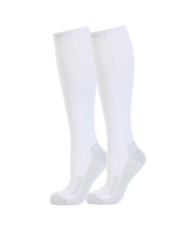 Safersox sports compression stockings white 39-42