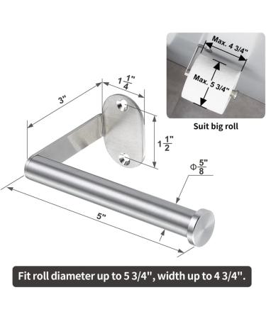 Vinobbi Modern Wall-Mounted Toilet Paper Holder - Stainless Steel 304 Satin Brushed Finish - Buy Online on GoSupps.com