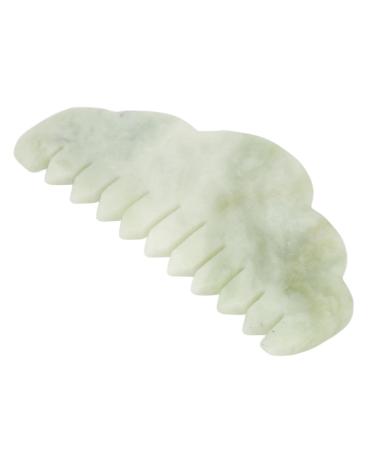 Ververt Touch Jadestone Head Therapy Massage War Jadestone scalp massager Kamm healthcare tool for bald resistance Guasha comb natural jadestein skin care handheld