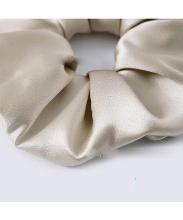 EGURS SOID 100% Silk Hair Tie - Soft Khaki Scrunchy Elastic Ponytail Bands for Ultimate Hair Care - Buy Online on GoSupps.com