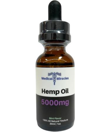 Buy Medical Miracles Hemp Oil 100% Natural Tincture 5000mg - 2oz Dropper Bottle - International Shipping Available - Buy Online on GoSupps.com