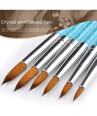 Gsrimgratoe Brushes Crystal Nail Crystal Carving Pen Blue Transparent Crystal Pen with Diamonds 6 Sets Foil Nail Art - Buy Online on GoSupps.com
