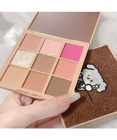 Beauty Palette Cute Dog Pearlescent Eyeshadow Palette 9 Colors Matte Glitter Eye Shadow Makeup Palette Natural Waterproof Eye Shadow Pallete - Buy Online on GoSupps.com
