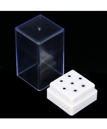 7 Big Holes Storage Organizer Box showcase for nail polishing heads nail drilling heads bits for nail grinding heads Display nails necessary tools for at home