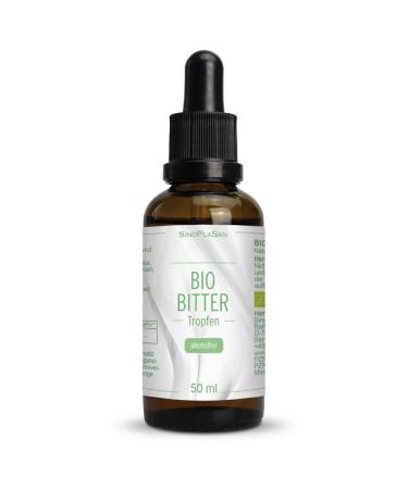 Organic bitter drops | 50 ml | Extract from organic herbs & organic plants (5:1) | alcohol-free high dosage vegan | only 15 drops per day
