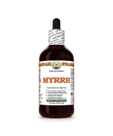 Myrrh Alcohol-Free Liquid Extract Organic Myrrh (Commiphora myrrha) Gum Resin Glycerite Natural Herbal Supplement Hawaii Pharm USA 4 fl.oz
