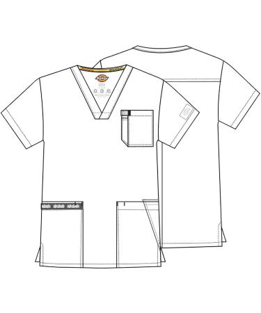 Dickies EDS Essentials Men Scrubs Top V-Neck DK645 - 3XL, Galaxy Blue - Buy Online on GoSupps.com