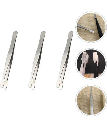 Exceart 3-Piece Stamp Tweezers Set | Eyelash Extension & Flat Pointed Tip Applicator | Silver Tool for Eyelash & Philately Collectors | International Shipping - Buy Online on GoSupps.com