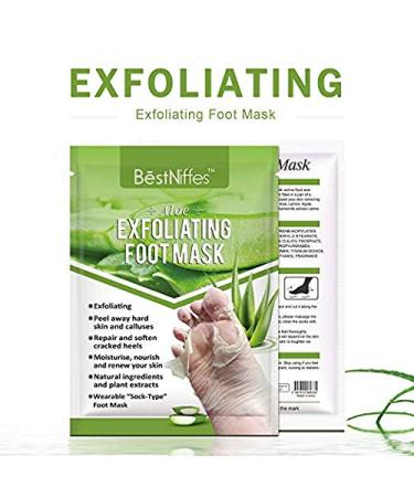 Foot Peel Mask Peach (5 Packs) - Deep Moisturizing Exfoliating Socks for Dry Cracked Feet Repair - Dead Skin Remover with Aloe Vera for Soft Baby Feet - Buy Online on GoSupps.com