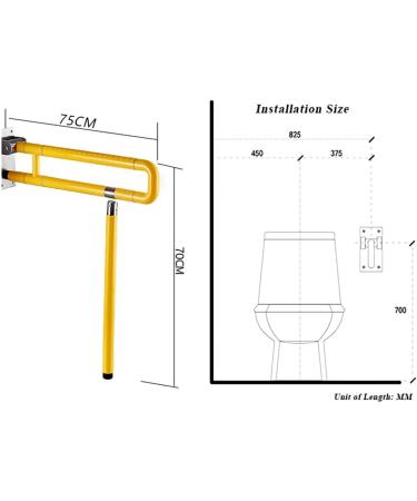 Folding Handrails Toilet Armrest Safety Support Bar for Disabled Elderly Pregnant Children Bathroom Aid Assist Rail Drop Down Grab Grips White Non Slip Stainless Steel Guard Frame - Buy Online on GoSupps.com
