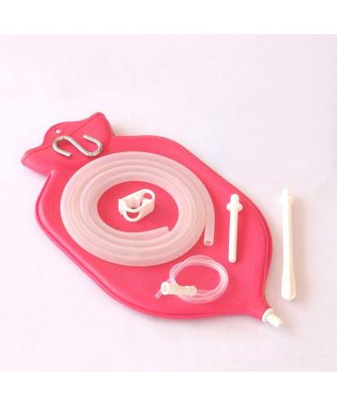 HealthAndYoga NaturoFlo Enema Bag Kit - 2 Quart Open Fountain Top | Silicone Tubing Sterile Enema Sheet Privacy Storage Bag - Complete 6 Piece Set for Health & Wellness - Buy Online on GoSupps.com