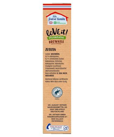Dr. Oetker LoVE it! Plant-Based Brownies Vegan Baking Mix for Chocolate Lovers | International Shipping - Buy Online on GoSupps.com