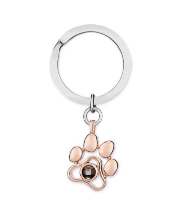 Drawelry Personalized Photo Projection Halen Chain Heart Pet Pad Print Pot Wall With Picture Inner Women's Halen Chain Memory Schmuck Gifts For Women Girls Keychain-Rg