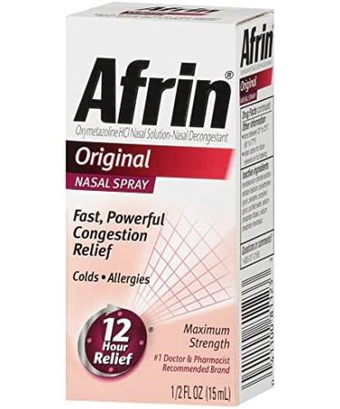Afrin Original Spray 0.5 oz - Fast Acting Nasal Decongestant - Buy Online on GoSupps.com