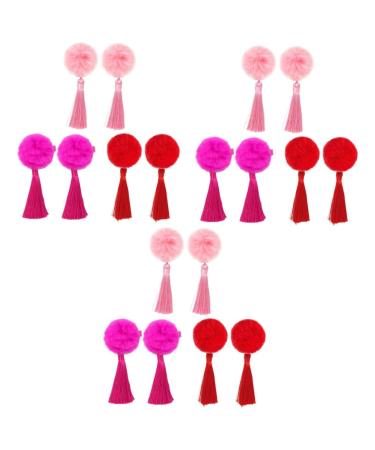 FRCOLOR 9 Pairs Chinese Tassel Hair Clips Vintage Hair Clip Chinese Hair Accessories Chinese Kids Hairpin Chinese Tassel Hairpin Chinese Hair Clips Chinese Bobby Pins Cheongsam China Child