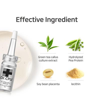 Best Stem Cell Ampoule Serum - Anti-Aging Hyaluronic Acid Moisturizer | 5 Vials (0.33 fl oz) - Professional Skin Care - Buy Online on GoSupps.com