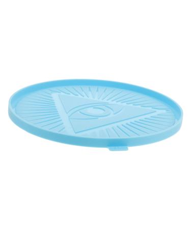 Lurrose Illuminati Mold Diy Crafts Silicone Mold Triangle Eyes Casting Molds Round Pattern Board