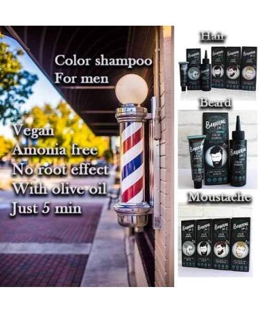 Vegan Hair/Beard/Mustache Color Shampoo in Just 5 Minutes (Ammonia Free) (Black) - Buy Online on GoSupps.com