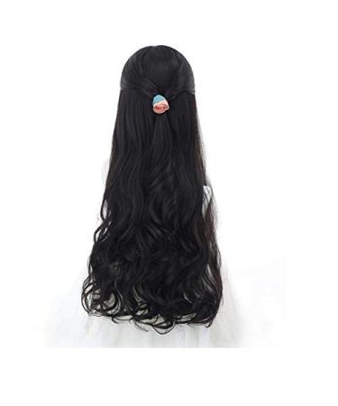 Buy BGHJUE Long Curly Synthetic Wigs with Dark Roots - 70cm Dark Brown Full Wig for Women + Free Wig Cap - Buy Online on GoSupps.com