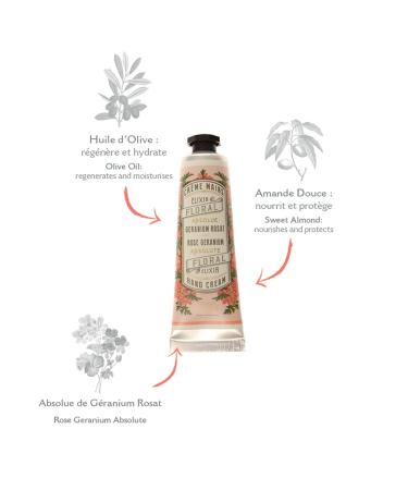 Buy Bread the Sens Hand Cream - Moisturizing Rose Geranium Lotion for Very Dry Hands (30 ml) - 97% Natural Ingredients - Imported from France - Buy Online on GoSupps.com