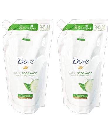 Dove-nourishing hand-washlotion cucumber and green tea with 1/4 moisturizer 500 ml refill pack (1 x 500 ml) (pack with 2) 500 ml (2 Pack)