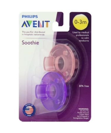 Philips Avent Soothie Pacifier 0-3 Months Pink/Purple - by Philips AVENT - Buy Online on GoSupps.com