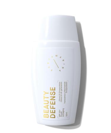 SANTAMARINA Santamarina Cosmetics Beauty Defense Facial Sunscreen SPF 50+ - All skin types - Lightweight facial sunscreen SPF 50+ - Second-skin effect - Protects prevents dark spots and beautifies - 50 ml
