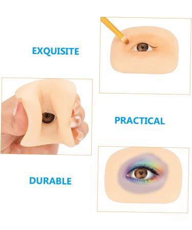 POPETPOP Practical Eye Skin 3 sets Silicone Blank Portable Make Eye Practice Artificial Simulated Up Fake of Professional - Buy Online on GoSupps.com