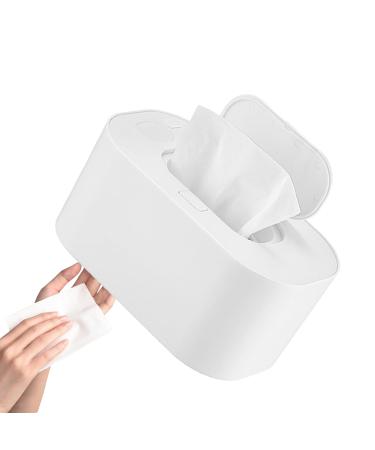 Baby Wipes Warmer - Large Capacity Baby Wipe Heater Wipe Holder | USB Baby Wipe Warmer | Evenly Overall Heating Diaper Wipe Warmers | Portable Car Wipes Heater Warmer For Home Nursery Room White